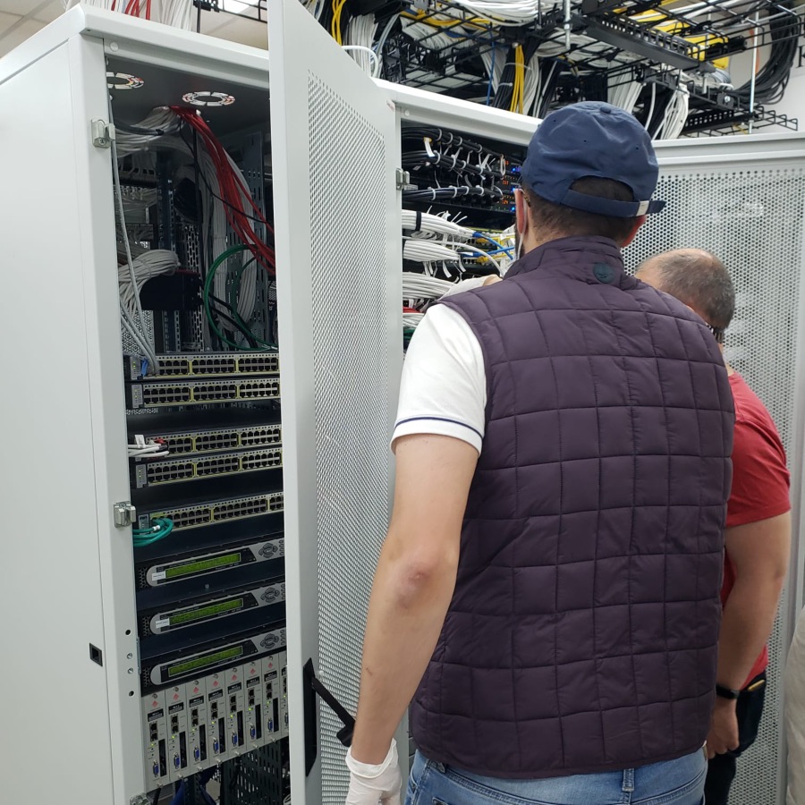 Commissioning work in the system room